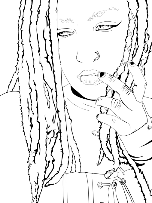 Dreadlocks Drawing at GetDrawings | Free download