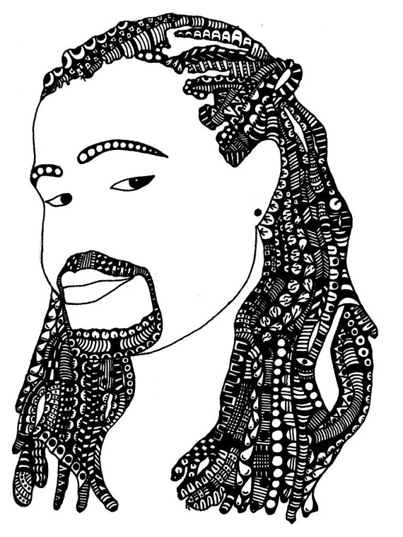 570x759 Items Similar To Luther Original Afrocentric Artwork Man