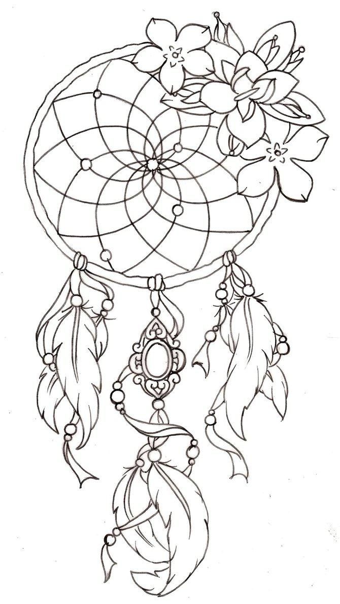 670x1191 Dreamcatcher Coloring Pages