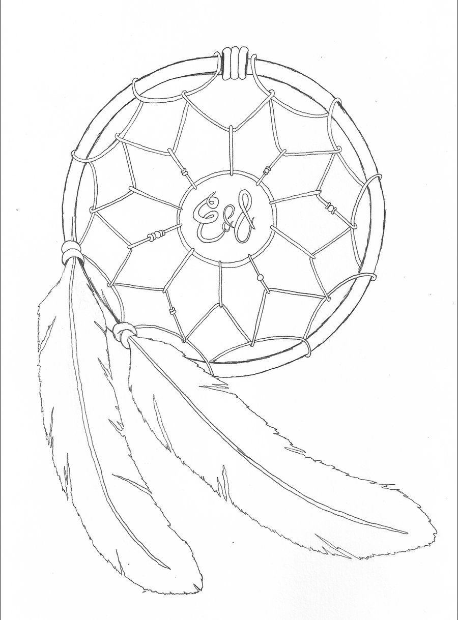 900x1219 Gallery Basic Dream Catcher Drawing,