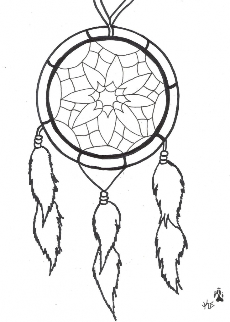 734x1024 Dream Catchers Drawing