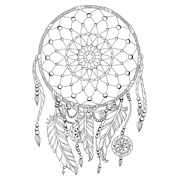 Dream Catcher Silhouette at GetDrawings | Free download