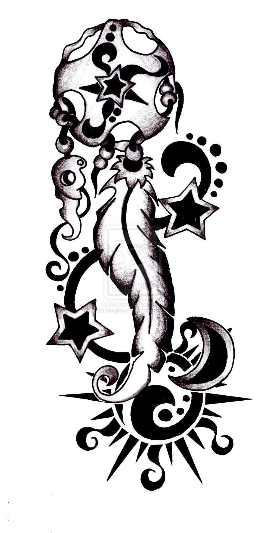 900x1800 Flower Thigh Tattoo Drawings, Feather Dreamcatcher Tattoo Meaning