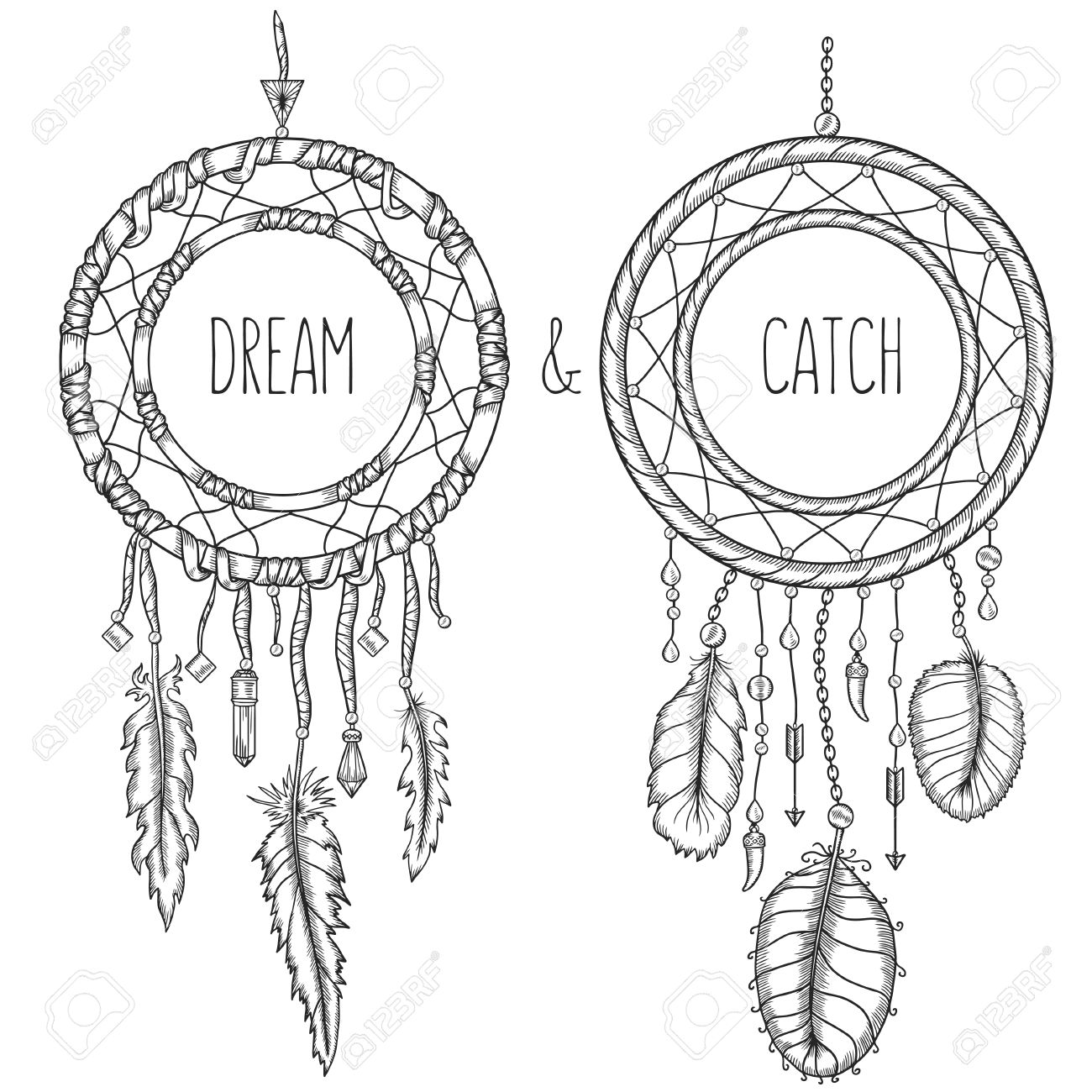 1300x1300 Dream Catchers. Native American Traditional Symbol. T Shirt, Bag