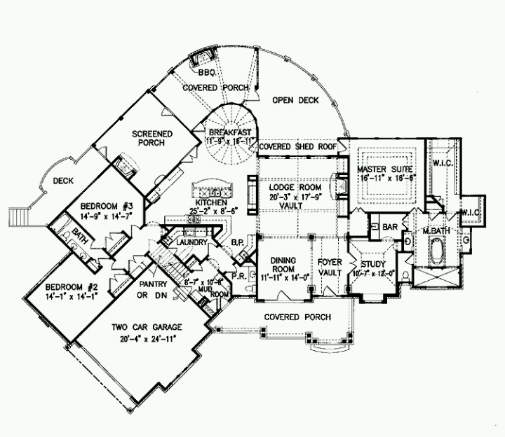 720x624 Covered Bbq Porch Plan