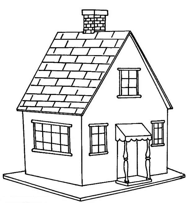 600x655 Dream House Coloring Pages. House Coloring Pages. Printable White