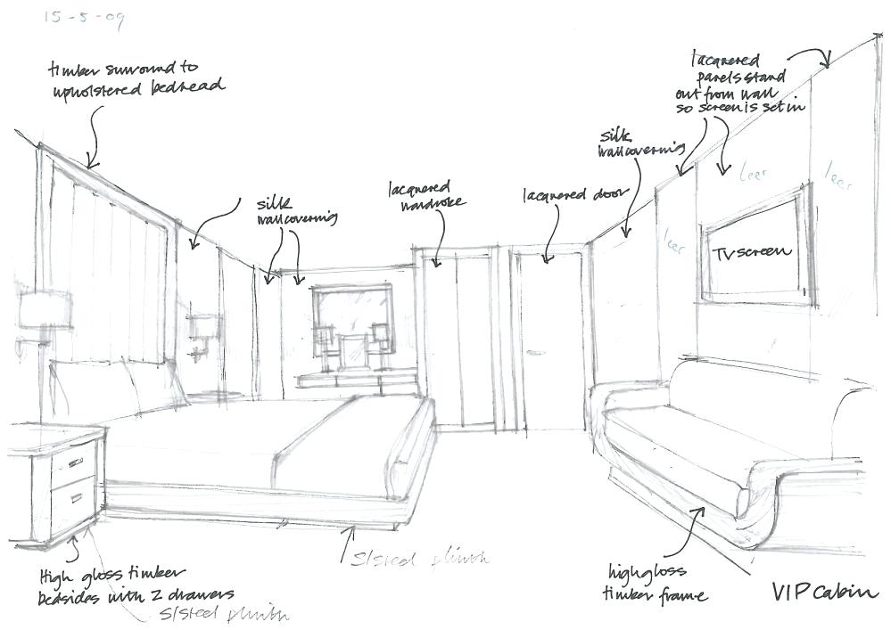 999x707 House Interior Drawing Drawn Room Kitchen Room 3 House Interior