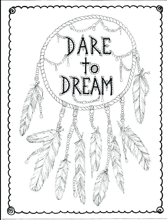 570x747 Dreamcatcher Coloring Pages Native Mandala Simple Dream Catcher