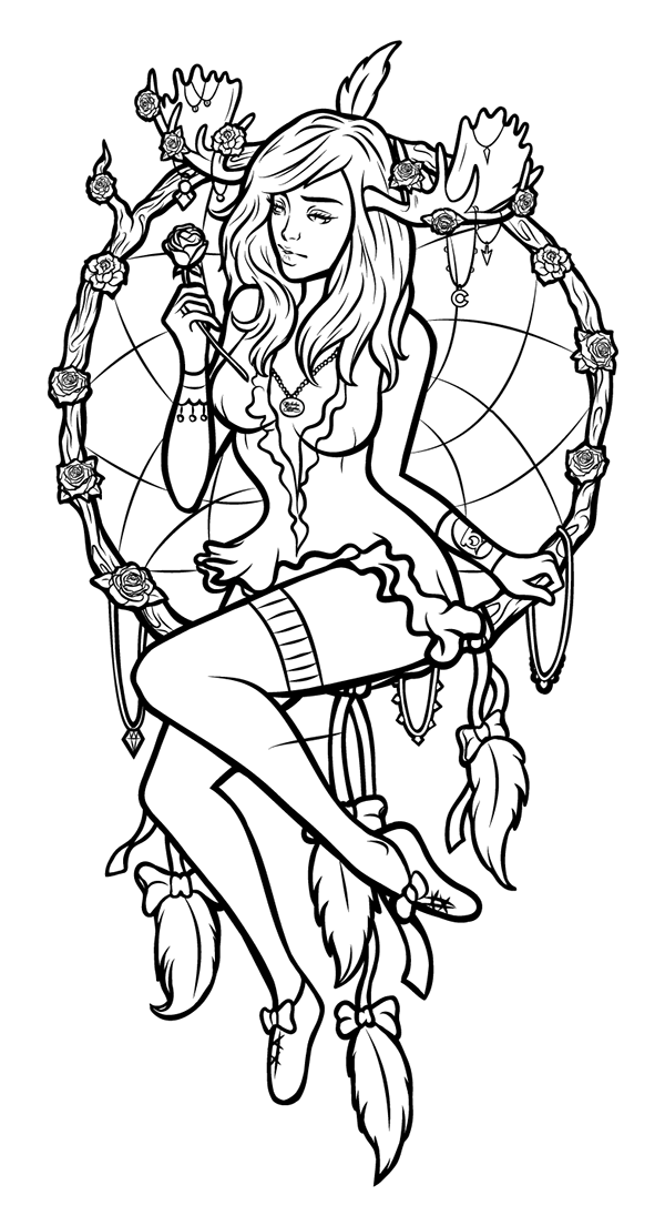 600x1105 Dreamcatcher Girl Street Art Piece On Behance