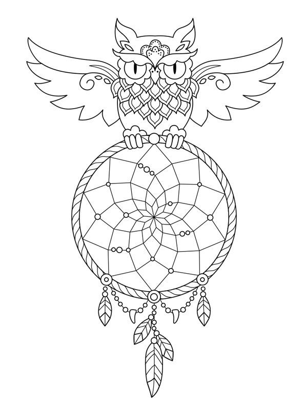 595x800 Kids N 16 Coloring Pages Of Dreamcatchers