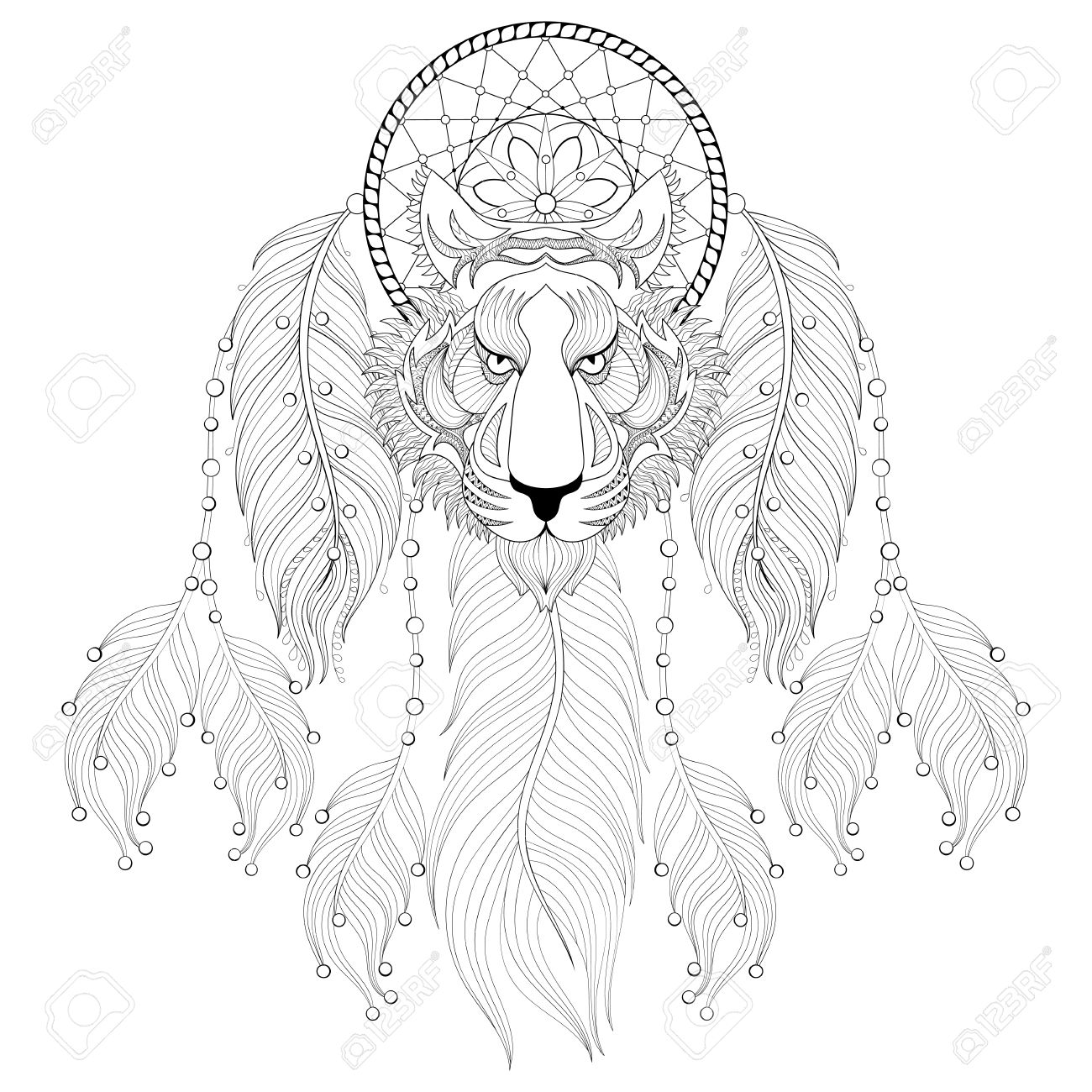 1300x1300 Drawn Dreamcatcher Tribal Print