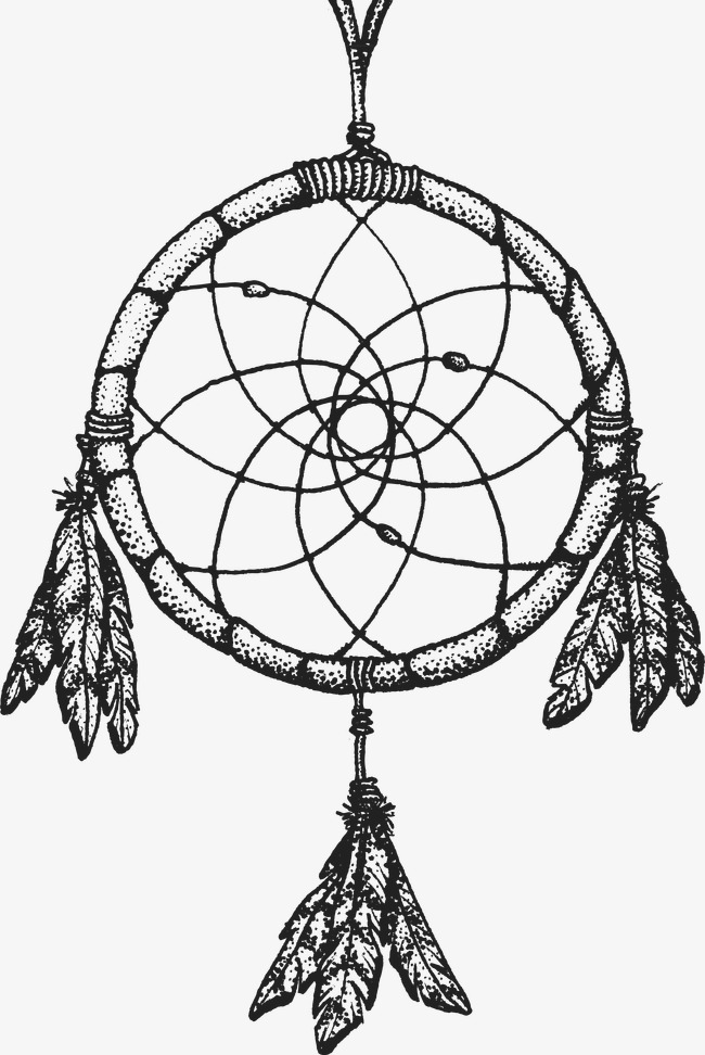 650x972 Indian Element, Pencil Drawing, Black And White, Dreamcatcher Png