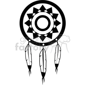 300x300 Royalty Free Black And White Dream Catcher 371947 Vector Clip Art