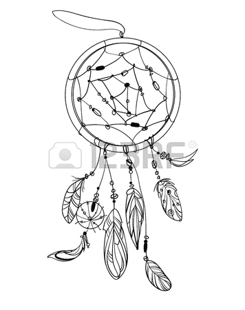 Dreamcatcher Drawing Black And White at GetDrawings | Free download