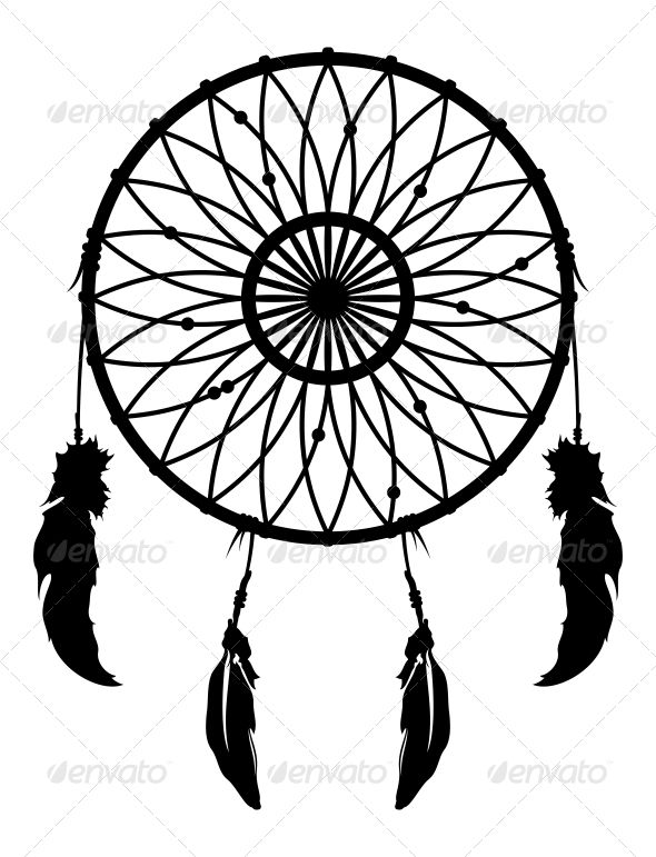 590x771 Black And White Dreamcatcher Clipart