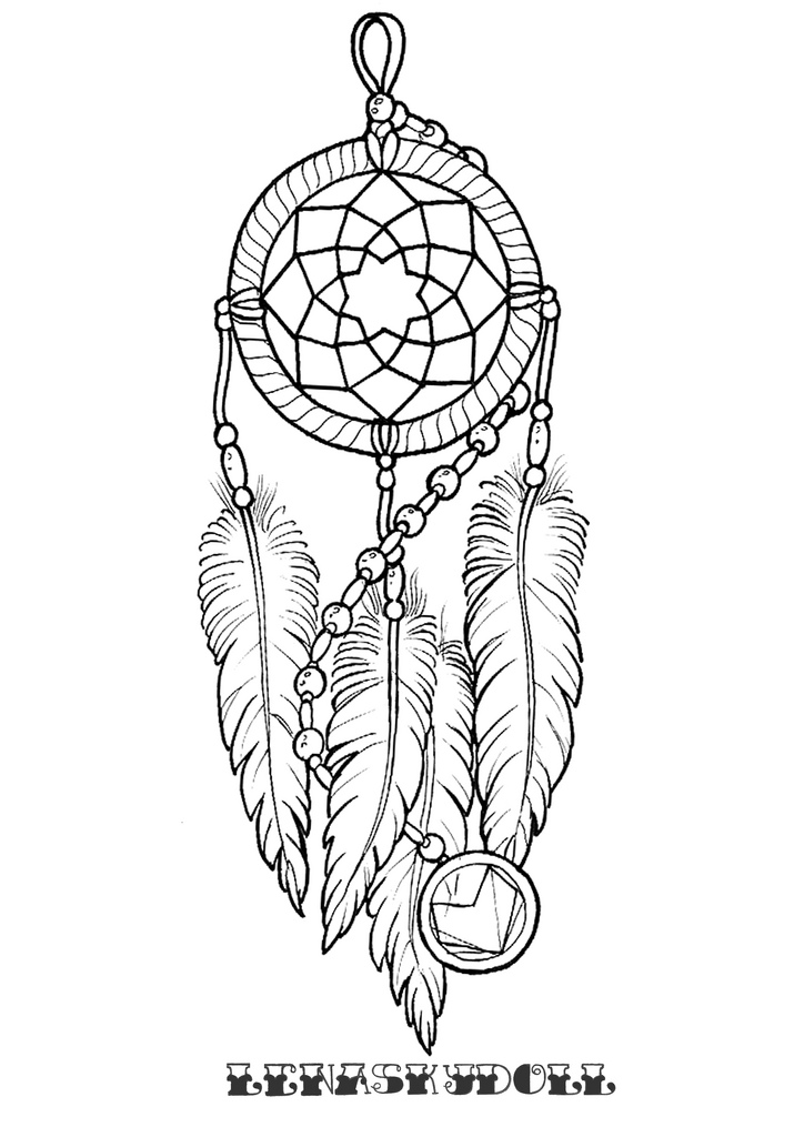 Dreamcatcher Line Drawing at GetDrawings | Free download