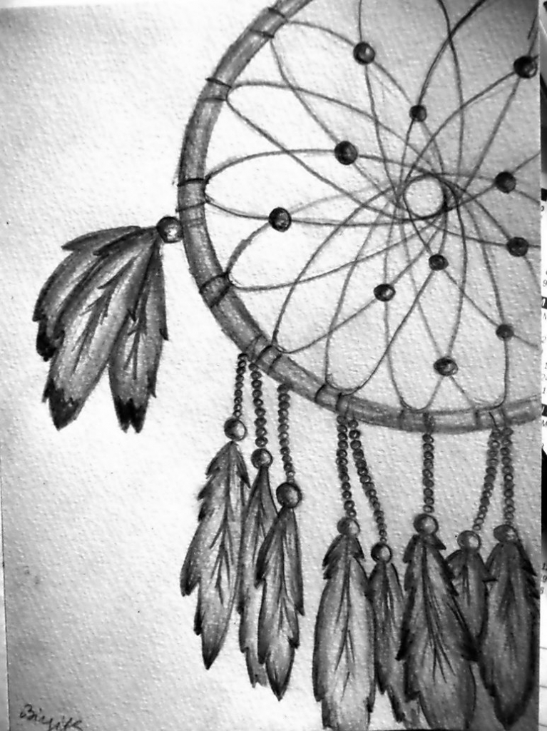 767x1024 Pencil Drawings Of Dreamcatchers Browsing Drawings