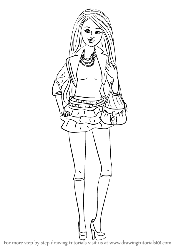 598x844 Learn How To Draw Raquelle From Barbie Life In The Dreamhouse