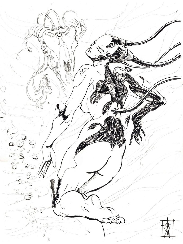 774x1031 Inktober Day 10 Dreaming Of Electric Sheep By Atomcyber