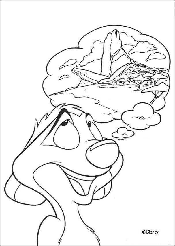 607x850 Timon Dreaming Coloring Pages