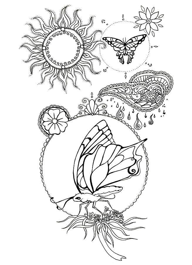 654x900 Butterfly Dreams Drawing By Katherine Nutt