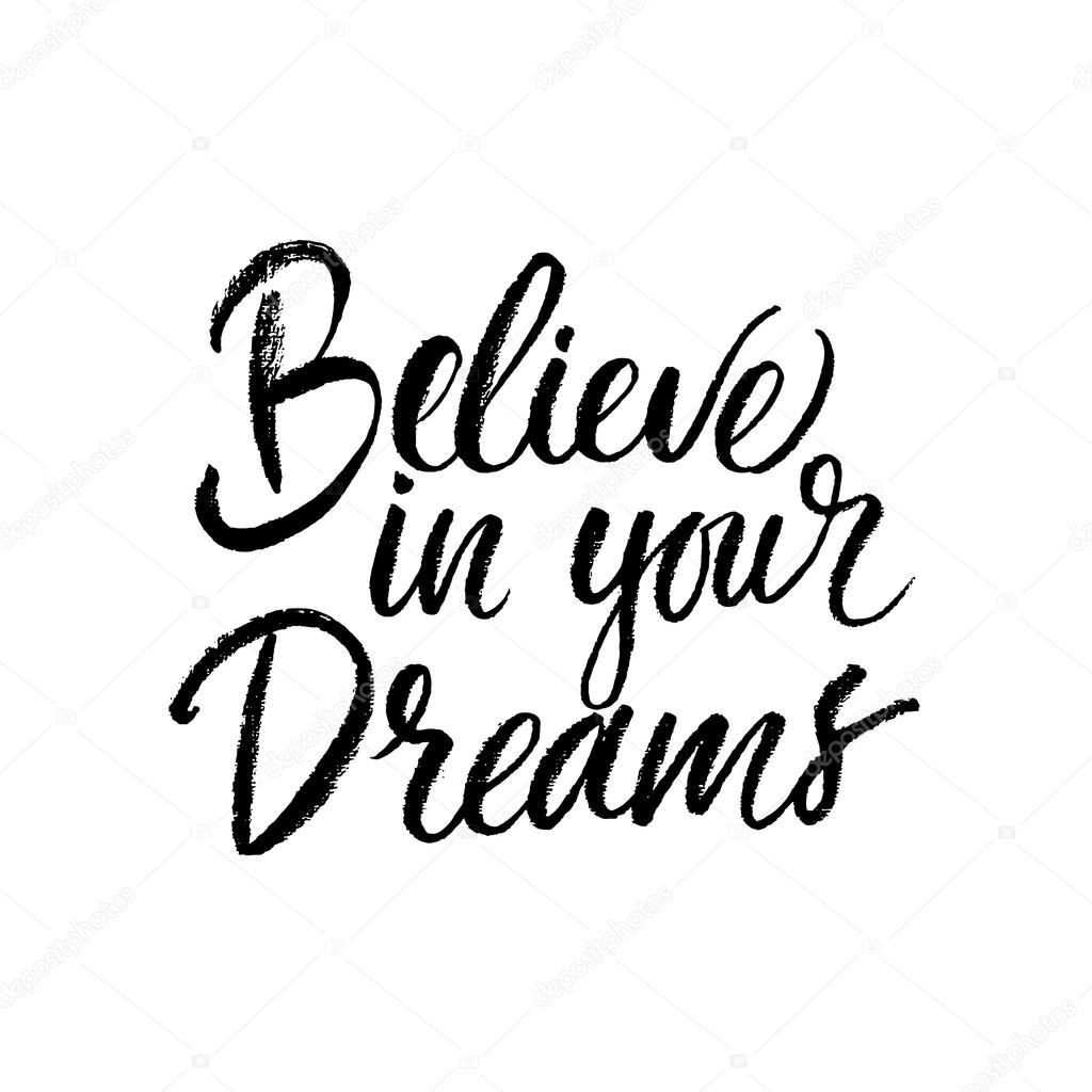 1024x1024 Believe In Your Dreams Card. Stock Vector Gevko93
