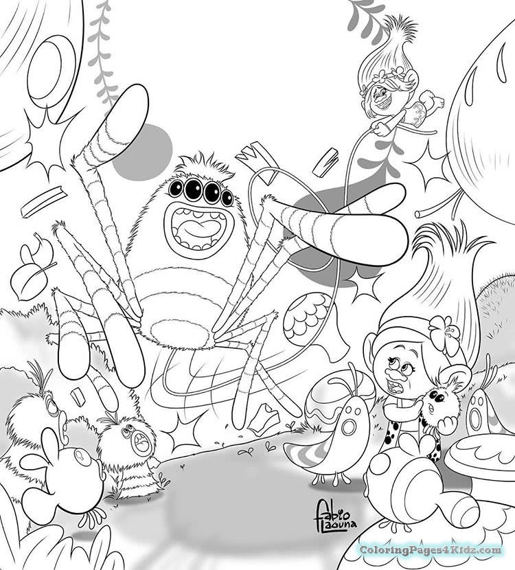 750x830 Dreamworks Trolls Printable Coloring Pages Coloring Pages For Kids