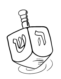 202x261 Dreidel Outline Coloring Sheet Dreidel Game