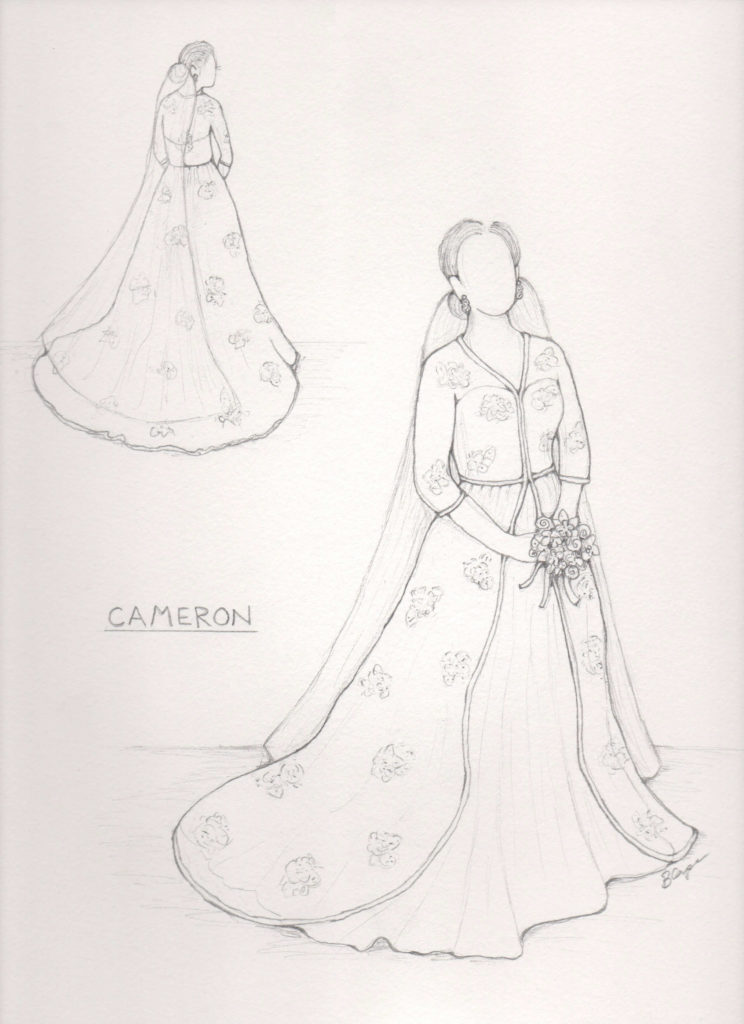 744x1024 Cameron's Design Consultation And Wedding Dress Sketch