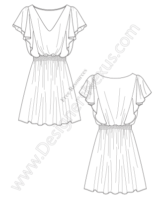 316x409 Free Fashion Downloads Illustrator Dress Flat Sketches