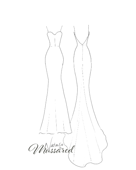 440x550 Mussared Handmade Silk Wedding Dresses Melbourne Sketches Gallery