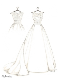 200x275 Wedding Dress Sketch Gallery Dreamlines Sketches