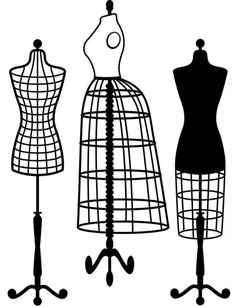 769x997 Darice Embossing Folder Dress Forms