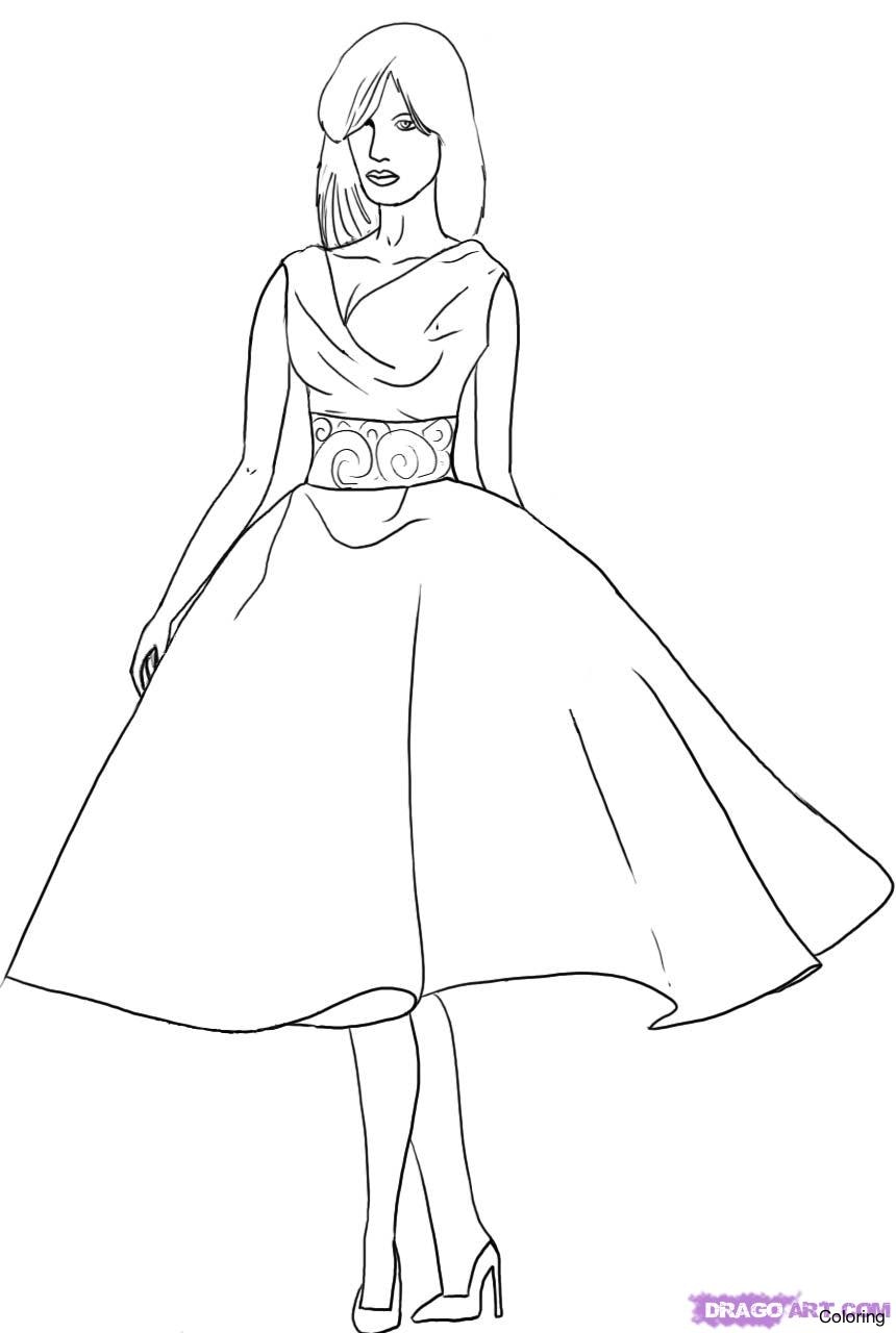 860x1280 How To Draw Fringe Dress Tutorial Step 3 Clothes By Coloring 4 Set