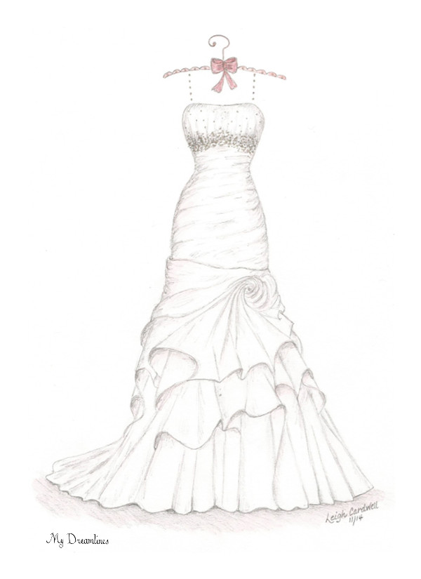 600x825 Wedding Dress Sketch Pictures To Pin