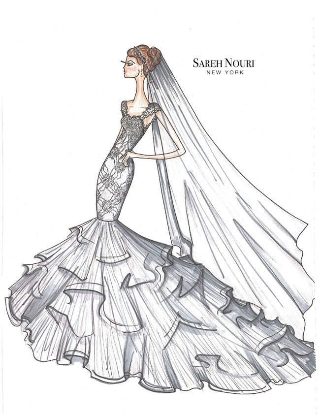 650x841 Wedding Dresses Drawing Pics From Sketch To Gown Wedding Dress