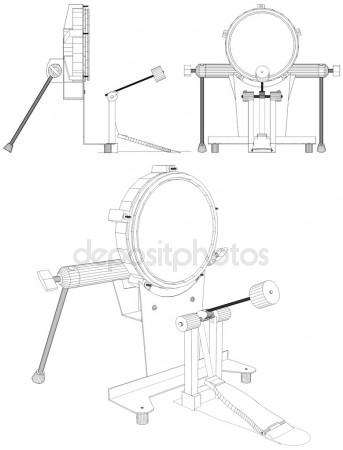 343x450 Isolated Oil Drilling Rig On White Background Stock Photo