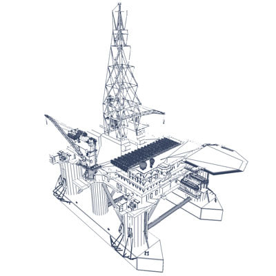 400x400 Semi Sub Rig