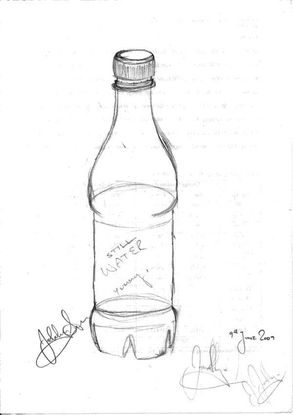 600x849 Drawn Bottle Drink Bottle
