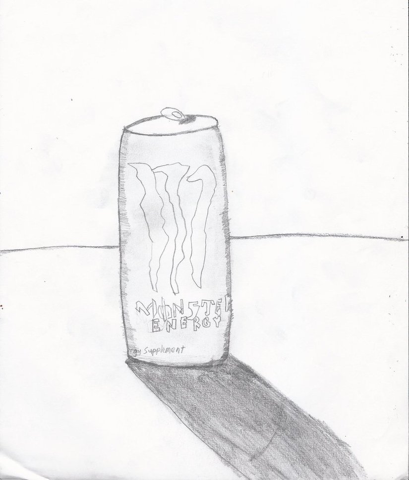825x969 Monster Energy Drink Can By Mysticpics