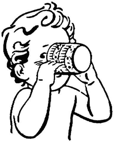 385x480 Boy Drinks A Juice Coloring Page Free Printable Coloring Pages