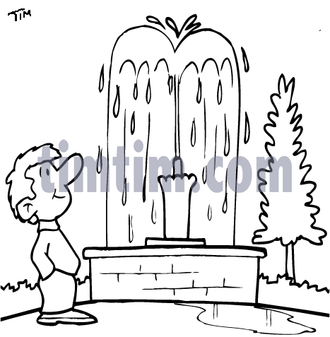 467x477 Free Drawing Of Fountain Bw From The Category Building Home Tools