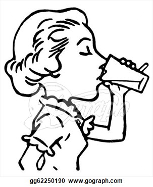 303x370 Drinking Clipart Black And White