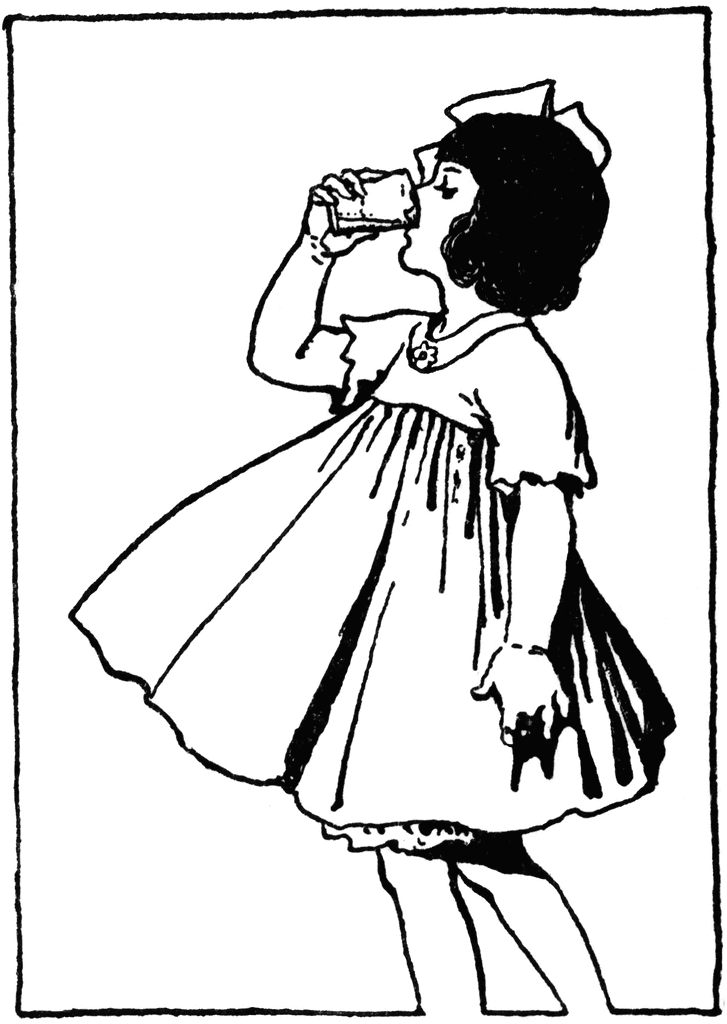 727x1024 Girl Drinking From Cup Clipart Etc