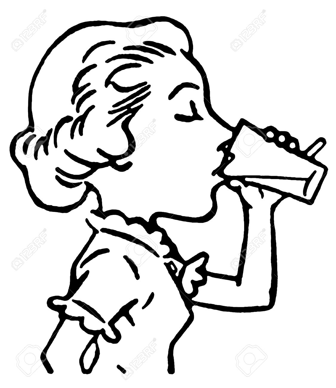 1126x1300 A Black And White Version Of A Line Drawing Of A Woman Enjoying