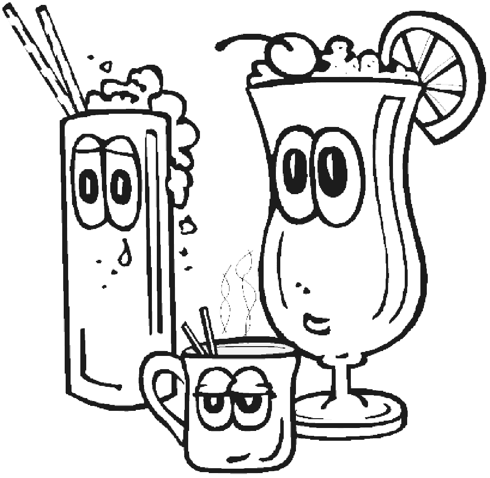 1000x975 Romantic Drink Family Drinks Coloring Pages Kids Net