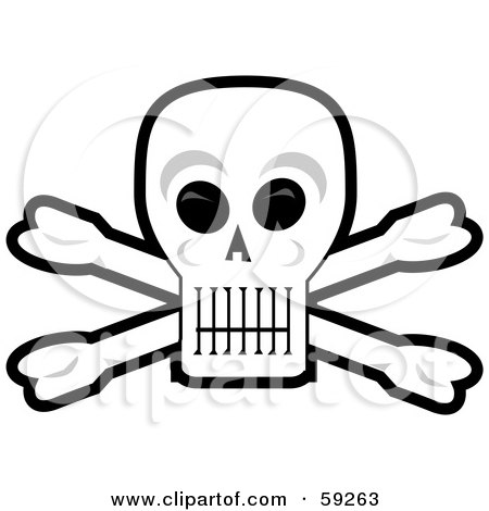 450x470 Clipart Illustration Of A Creepy Human Skull With Glowing Red Eyes