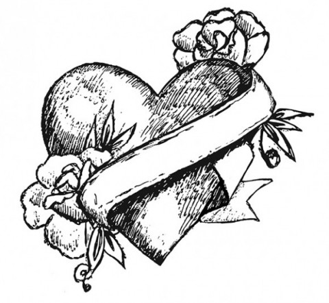 480x442 Hearts Dripping Blood The Tattooed Heart