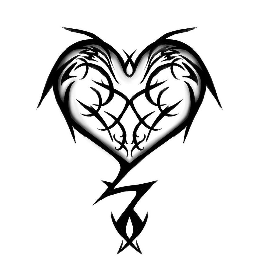 894x894 Heart Tattoo Designs Tribal Heart Tattoo Design By ~fluffys Inu