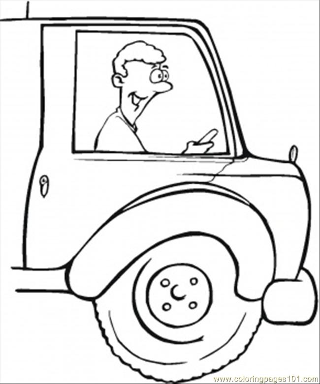 650x781 Driver Coloring Page